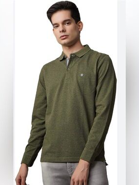 NEW Chaps Olive Green Long Sleeve Polo Shirt XL